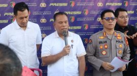 Ist/ Polda Jambi saat memberikan Keterangan Pers kasus penyalahgunaan Gas LPG Subsidi di Mapolda Jambi